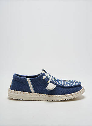 Baskets fermeture elastique talon plat jusqu'à 3cm bleu HEY DUDE femme