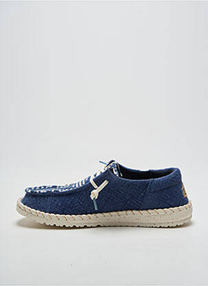 Baskets fermeture elastique talon plat jusqu'à 3cm bleu HEY DUDE femme