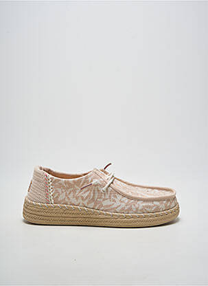 Baskets fermeture elastique talon plat jusqu'à 3cm beige HEY DUDE femme