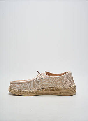 Baskets fermeture elastique talon plat jusqu'à 3cm beige HEY DUDE femme