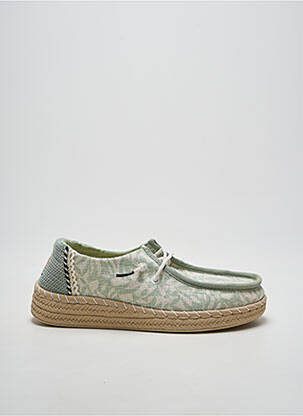 Baskets fermeture elastique talon plat jusqu'à 3cm vert HEY DUDE femme