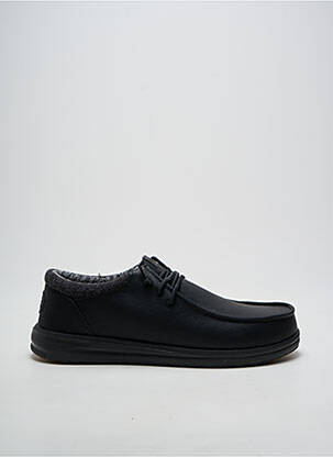 Baskets fermeture elastique bout rond noir HEY DUDE homme