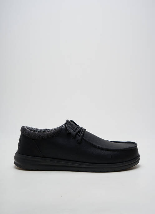 Baskets fermeture elastique bout rond noir HEY DUDE homme