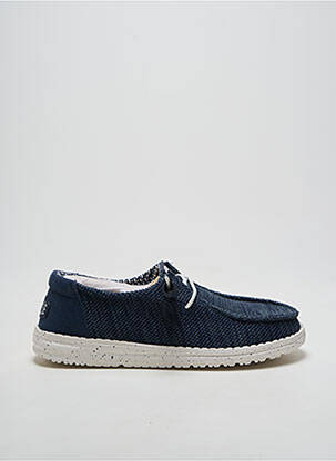 Baskets fermeture elastique talon plat jusqu'à 3cm bleu HEY DUDE femme