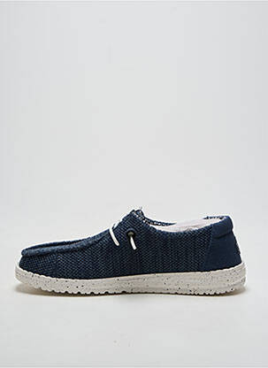 Baskets fermeture elastique talon plat jusqu'à 3cm bleu HEY DUDE femme
