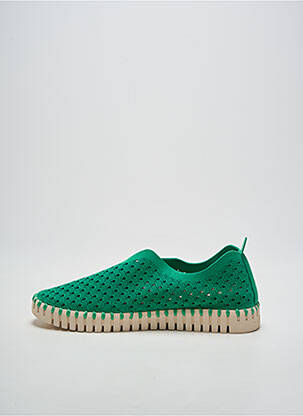 Mocassins bout rond talon de 4 à 6cm vert ILSE JACOBSEN femme