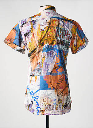 Chemise manches courtes imprimé fantaisie orange LA CIBLE ROUGE homme