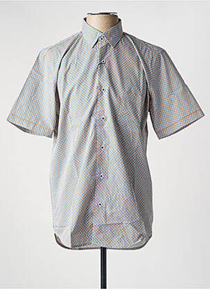 Chemise manches courtes imprimé fantaisie bleu DARIO BELTRAN homme