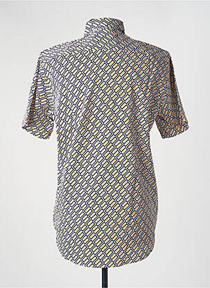 Chemise manches courtes imprimé fantaisie jaune DARIO BELTRAN homme