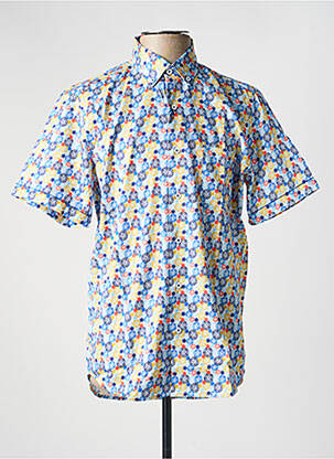 Chemise manches courtes imprimé fantaisie bleu DARIO BELTRAN homme