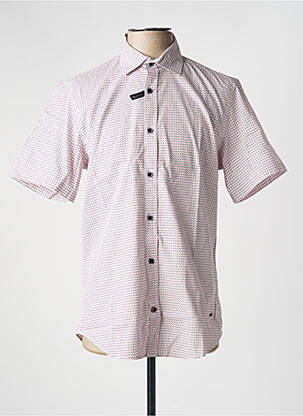 Chemise manches courtes imprimé fantaisie orange DELAHAYE homme