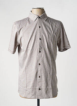 Chemise manches courtes coupe cintrée gris OLYMP homme