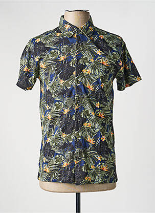 Chemise manches courtes imprimé tie and dye vert LA SQUADRA homme