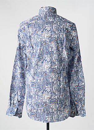 Chemise manches longues imprimé fantaisie bleu MARVELIS homme