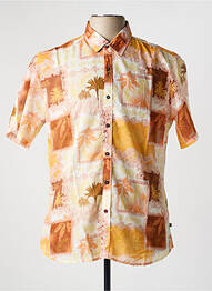 Chemise manches courtes imprimé fantaisie orange LA CIBLE ROUGE homme