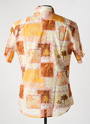 Chemise manches courtes imprimé fantaisie orange LA CIBLE ROUGE homme