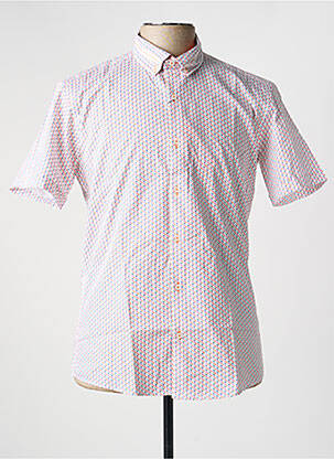 Chemise manches courtes imprimé fantaisie blanc FOXX homme