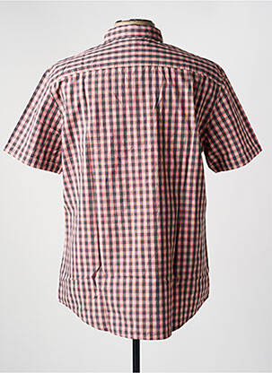 Chemise manches courtes imprimé carreaux orange TBS homme
