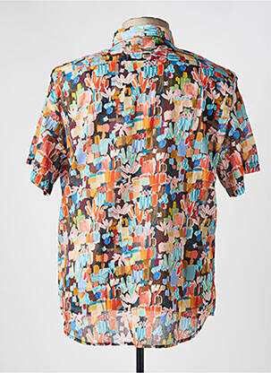 Chemise manches courtes imprimé fantaisie marron LA CIBLE ROUGE homme