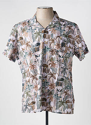 Chemise manches courtes imprimé fantaisie vert LA CIBLE ROUGE homme