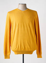 Pull col v manches longues jaune TBS homme
