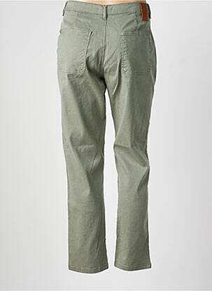 Pantalon slim tissage popeline taille normale vert TBS femme