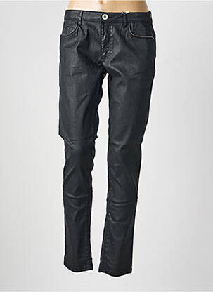 Pantalon slim tissage enduit taille normale noir TBS femme