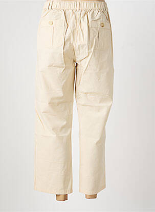Pantalon 7/8 tissage popeline taille normale beige TBS femme