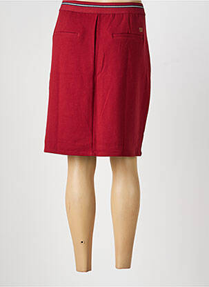 Jupe mi-longue coupe droite rouge TBS femme