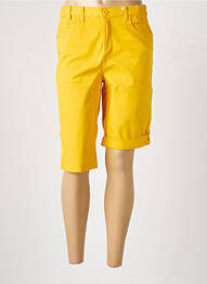 Bermuda taille élastique taille normale jaune TBS femme