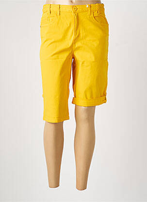 Bermuda taille élastique taille normale jaune TBS femme