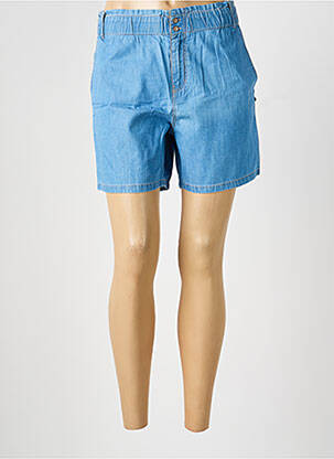 Short fermeture zippée sous rabat boutonné taille normale bleu TBS femme
