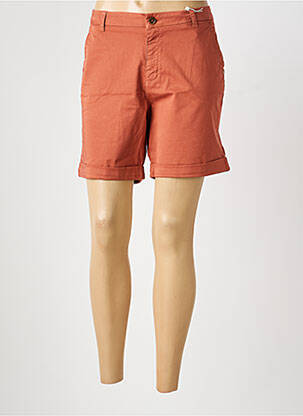 Short taille à pinces taille normale orange TBS femme