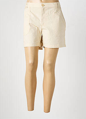 Short fermeture zippée sous rabat boutonné taille normale beige TBS femme