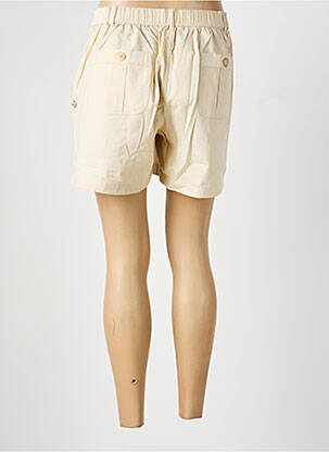 Short fermeture zippée sous rabat boutonné taille normale beige TBS femme