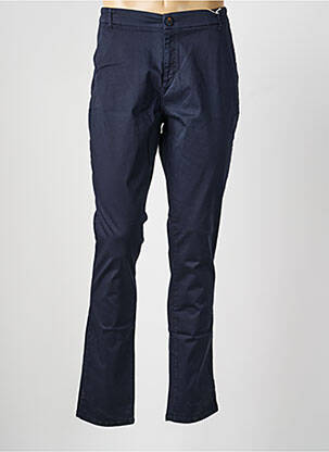 Pantalon chino tissage popeline taille normale bleu TBS femme