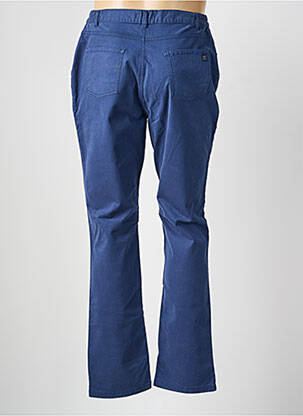 Pantalon droit tissage popeline taille normale bleu TBS femme