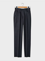 Pantalon droit taille à pinces taille haute noir GIANNI MARCO femme