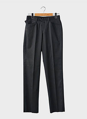 Pantalon droit taille à pinces taille haute noir GIANNI MARCO femme