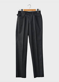 Pantalon droit taille à pinces taille haute noir GIANNI MARCO femme