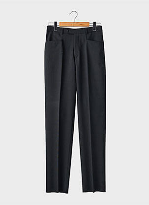 Pantalon droit taille à pinces taille haute noir GIANNI MARCO femme
