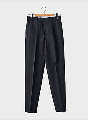 Pantalon droit tissage crêpe taille haute noir GIANNI MARCO femme