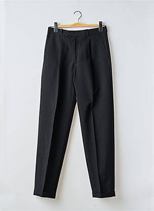 Pantalon droit taille à pinces taille haute noir KOZOM homme