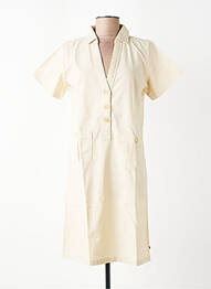 Robe mi-longue manches courtes manches courtes beige TBS femme