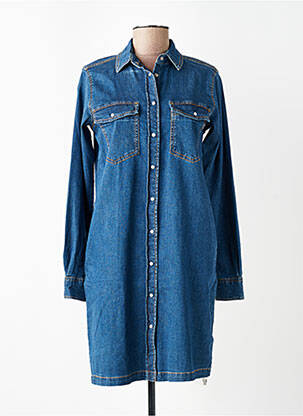 Robe courte manches longues manches longues bleu TBS femme
