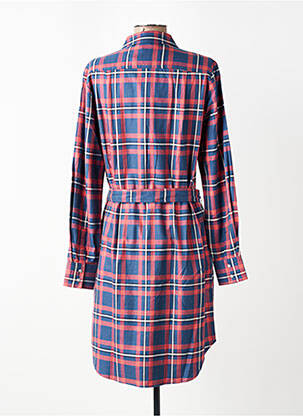 Robe mi-longue imprimé fantaisie manches longues bleu TBS femme