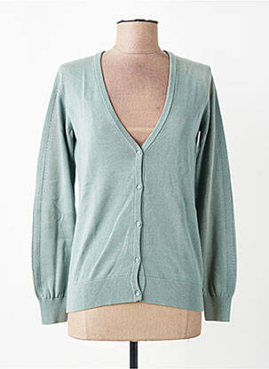 Gilet manches longues stretch vert TBS femme