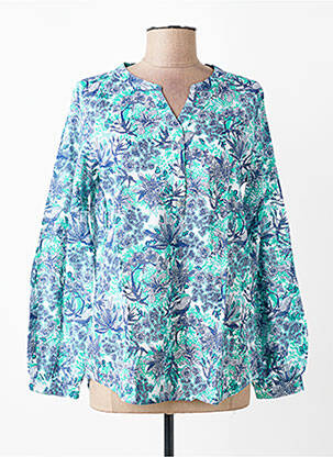 Blouse imprimé fantaisie manches longues bleu TBS femme