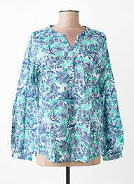 Blouse imprimé fantaisie manches longues bleu TBS femme