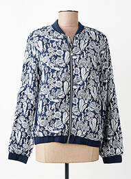 Veste casual fermeture zippée sur le devant bleu TBS femme